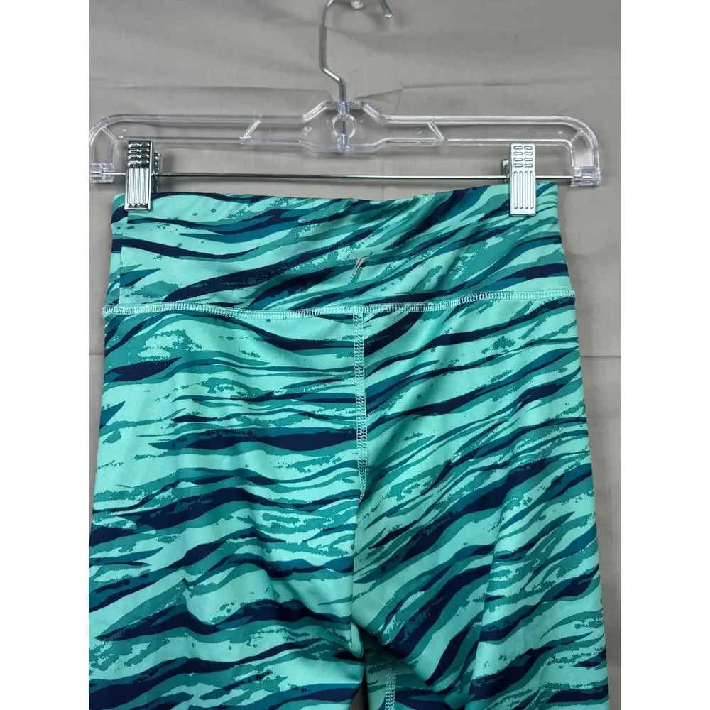 Old Navy Girls Blue Wave Go-Dry Leggings, Size L (10-12)